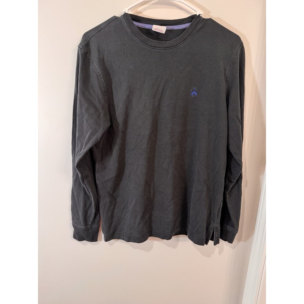 Brooks Brothers Long Sleeve T‎ Shirt Mens Small Black Blue Logo